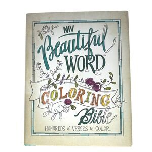 NIV Beautiful Word Coloring Bible Zondervan Hardcover 2016 Illustrated Verses